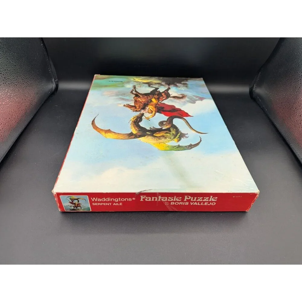 Waddingtons Fantasie Puzzle Flying Serpent By Boris Vallejo 750 Pieces Vintage 1